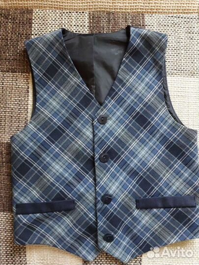 Классический жилет на мальчика, синий жилет