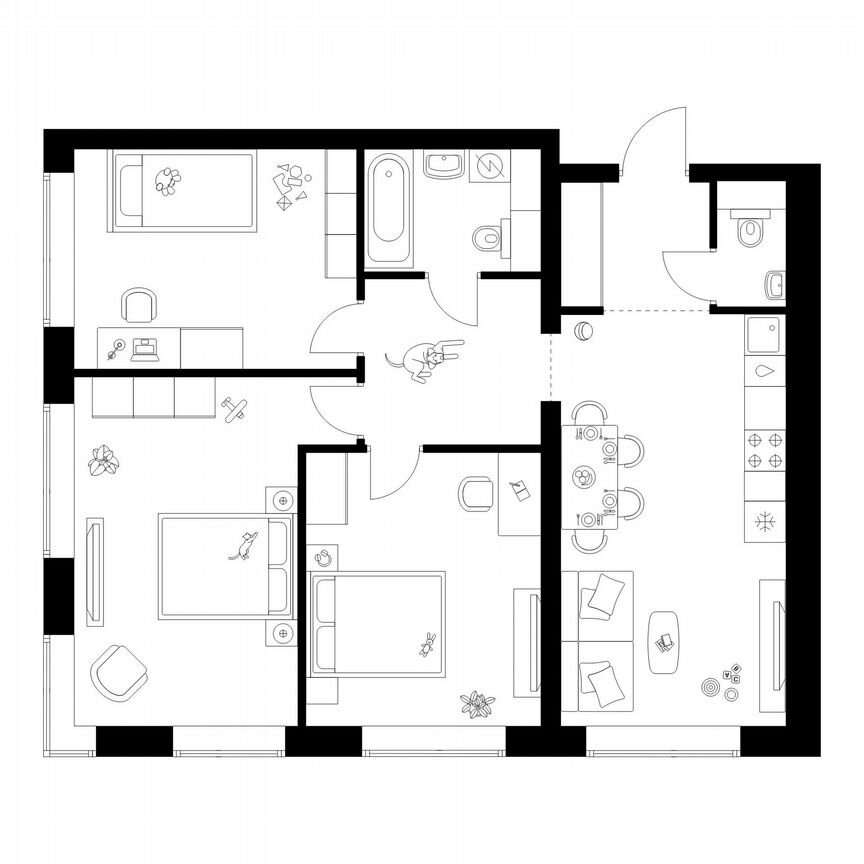 3-к. квартира, 76,4 м², 24/50 эт.