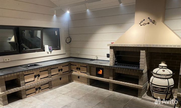 Мангальный комплекс из кирпича Барбекю