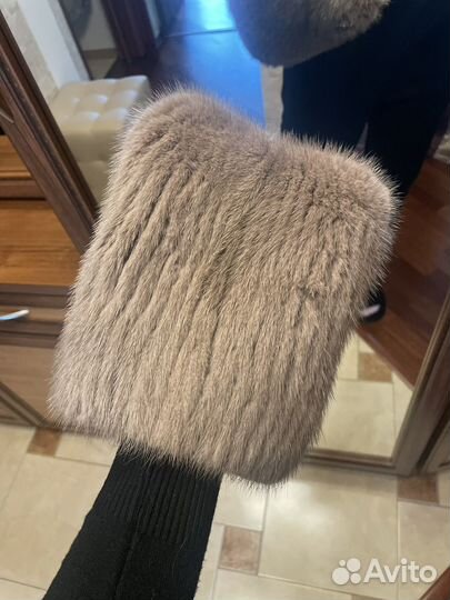 Шапка вязанная норка