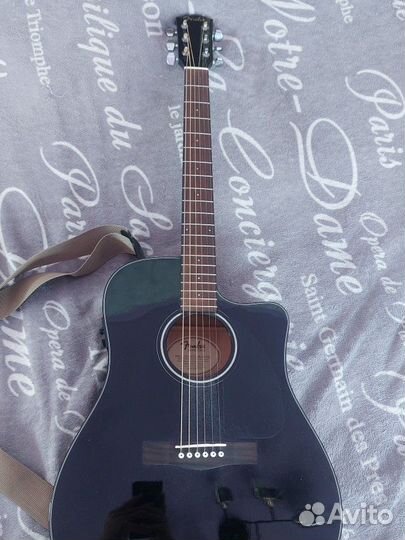 Электроакустическая гитара Fеnder сd-60cе BLK