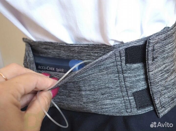 Пояс для ношения помпы на талии на липучке Меланж