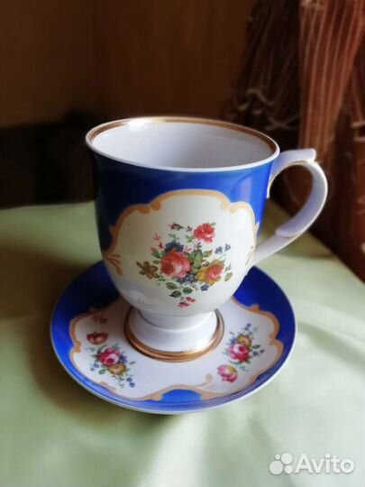 Чашка с блюдцем дулево