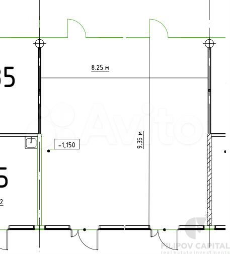 Торговая площадь 77 кв.м