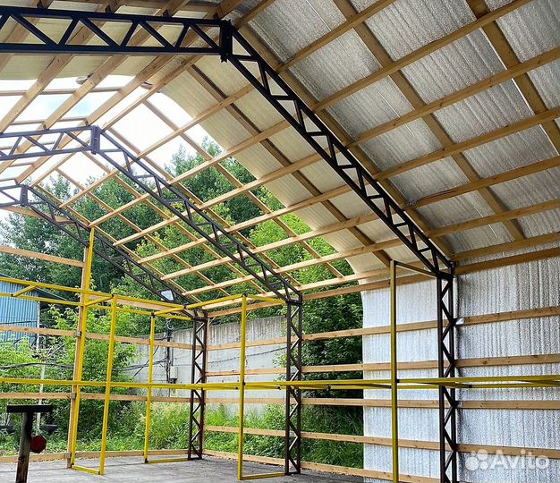Ангар каркасный прямостенный