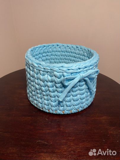 Вязанные корзины из трикотажной ткани