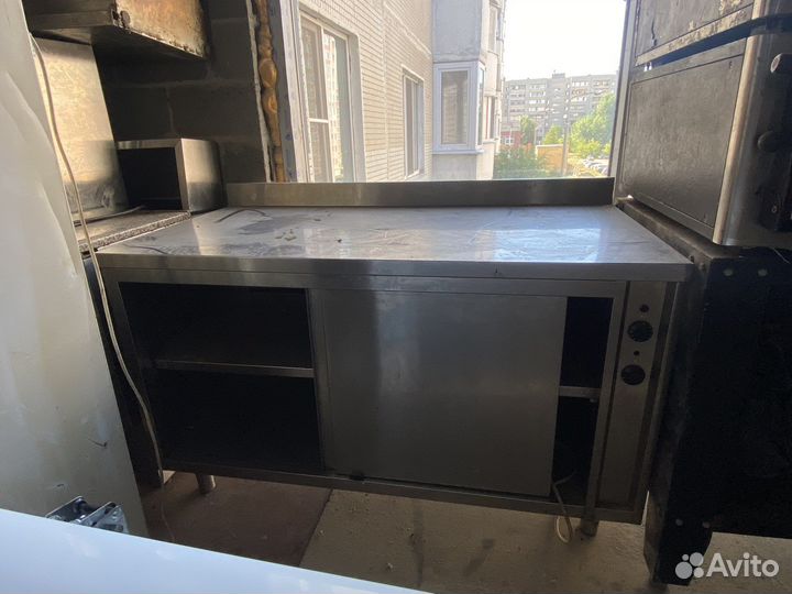 Тепловой стол для хранения посуды бу