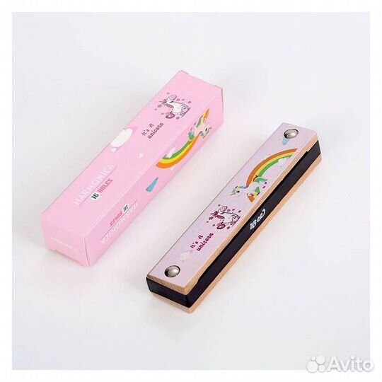 BEE DF16W pink - Губная гармоника тремоло