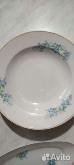 Тарелки суповые СССР, фарфор Дулево