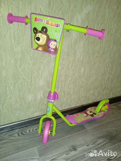 Новый самокат Маша и медведь