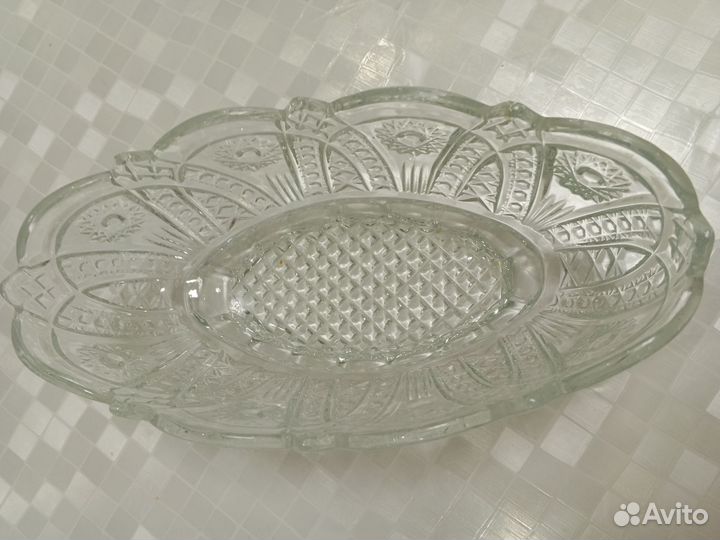 Ваза для фруктов хрусталь