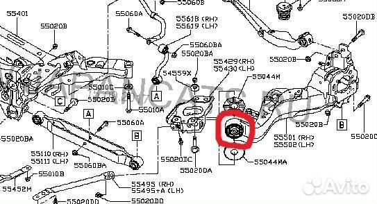 Сайлентблок заднего рычага Ниссан Икстрэил Кашкай