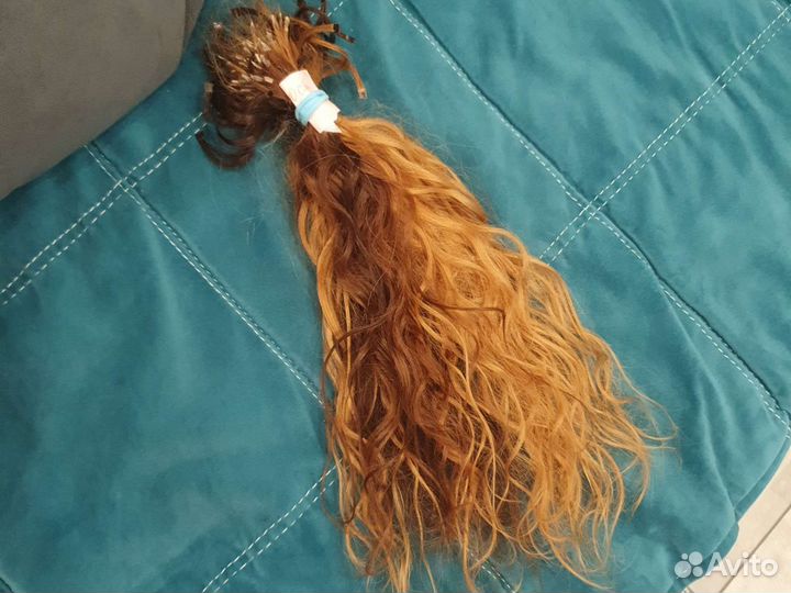 Волосы для наращивания кудрявые 40 см. Бу