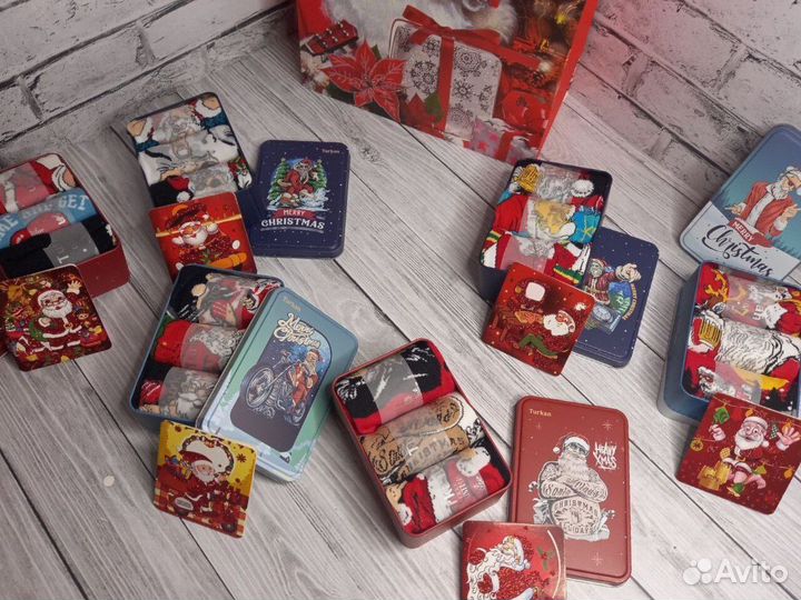 Набор шерстяных новогодних носков 3 пары