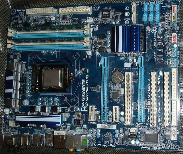 Продаю материнскую плату Gigabite GA-P55-USB3