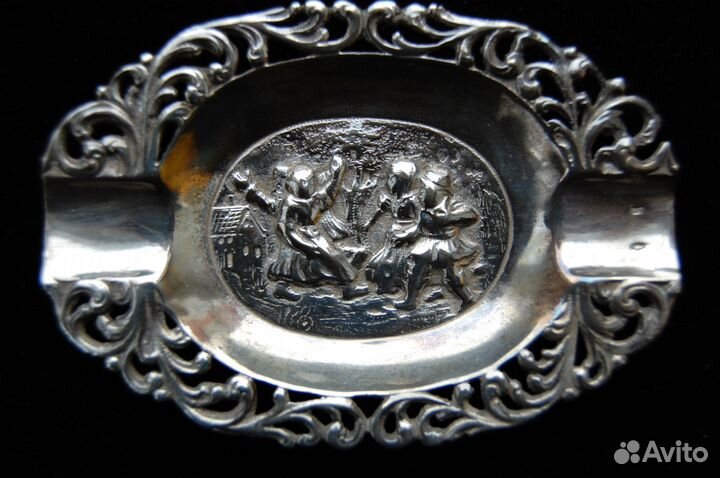 Пепельница Танцы серебро клейма