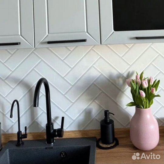 Кухонный гарнитур серый модульный новый