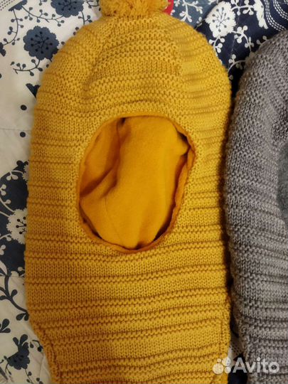 Шапка шлем шерсть на флисе 52