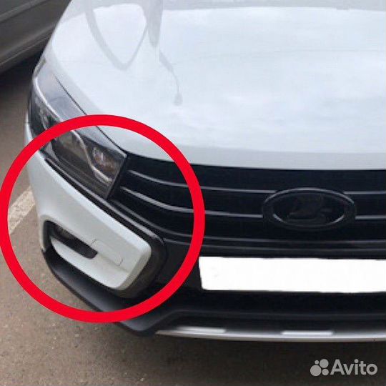 Молдинг бампера vesta черный