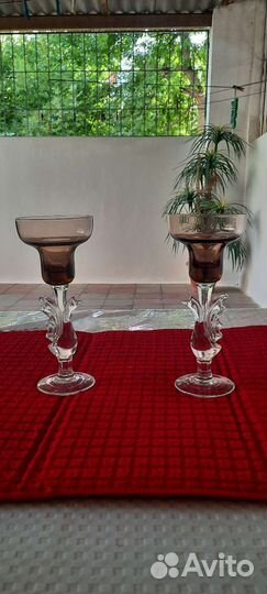 Гусь хрустальные подсвечники