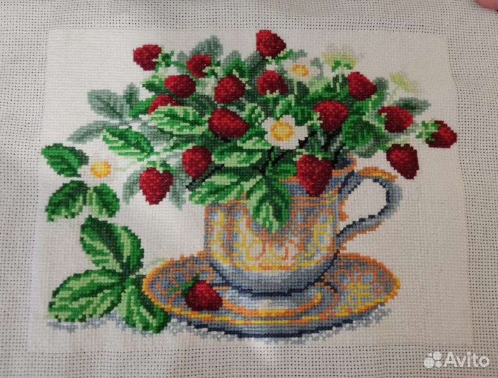 Картина вышитая крестиком ручная работа (24*18)