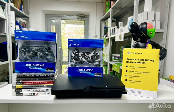 Sony playstation 3 + 1000 игр + 2 джойстика