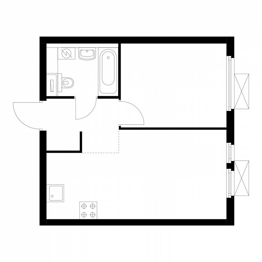 1-к. квартира, 36,1 м², 17/22 эт.