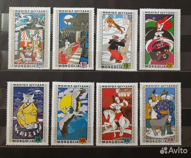 Марки Монголии, чбн ** в идеале, полные серии