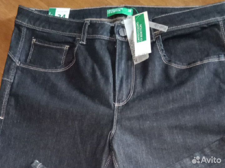 Benetton р.34/48-50Джинсы мужские черные