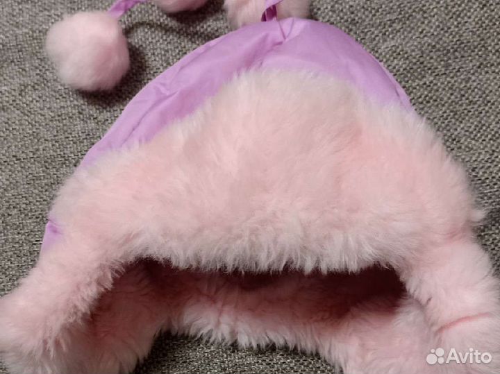 Зимняя шапка ушанка для девочки