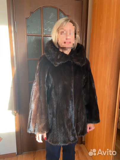 Шуба норковая с капюшоном 42 и 46 размеры
