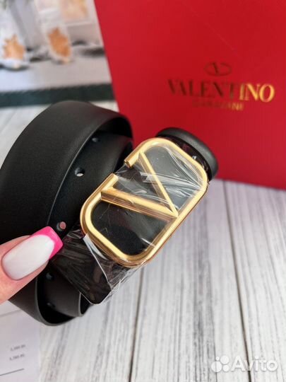 Ремень valentino натуральная кожа Люкс