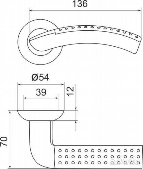 Ручка Armadillo R.LD54.Libra26 (Libra LD26) SG/GP