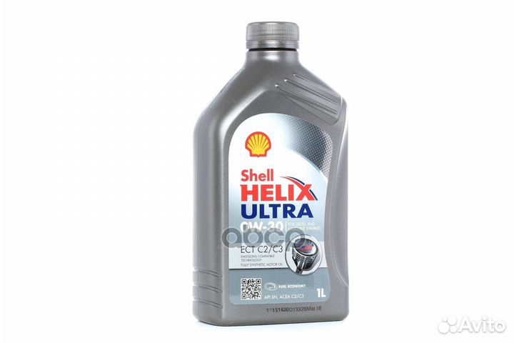 Масло моторное Helix Ultra ECT C2/C3 0W30 1L Shell