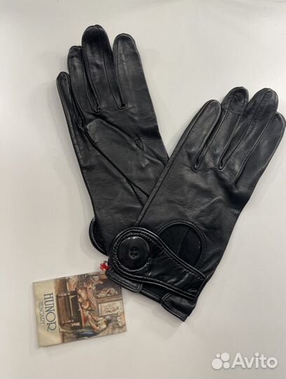 Перчатки женские кожаные