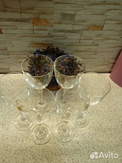 Бокалы и фужеры хрустальные