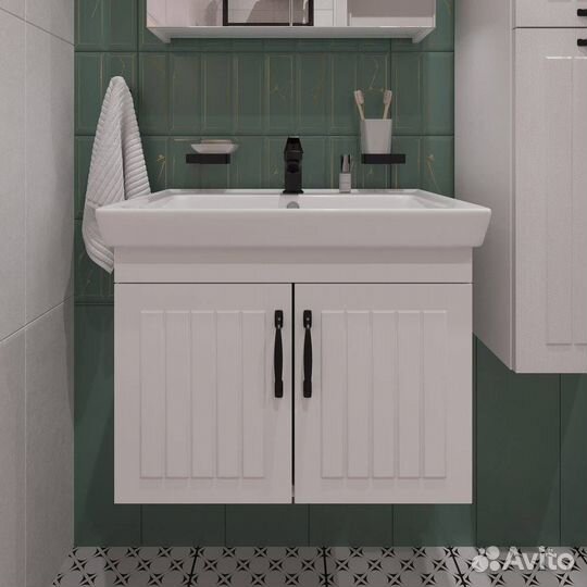 Тумба с раковиной diwo Сочи 60 подвесная, белая