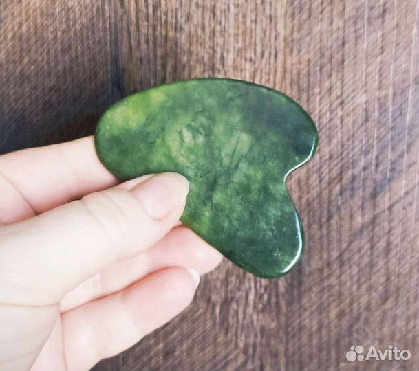 Скребок гуаша массажёр для лица