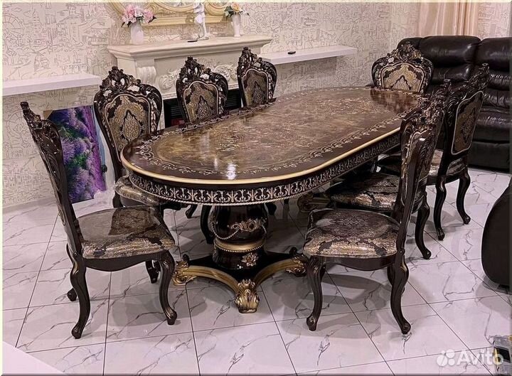 Стол обеденный овальный раздвижной