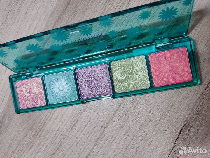 Палетка теней I heart revolution + аквалайнеры