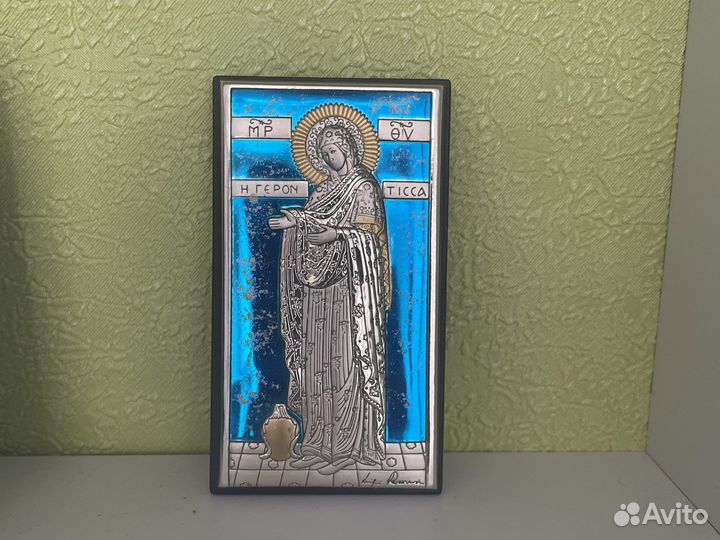 Икона серебро с позолотой