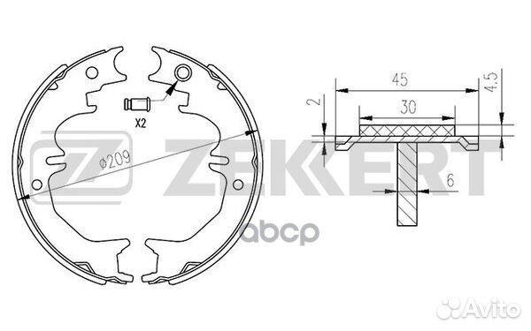 Колодки тормозные BK4183 Zekkert