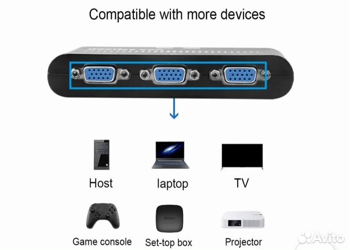 Свитч переключатель VGA 2 в 1