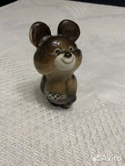 Статуэтка Олимпийский мишка, лфз, 1980, СССР