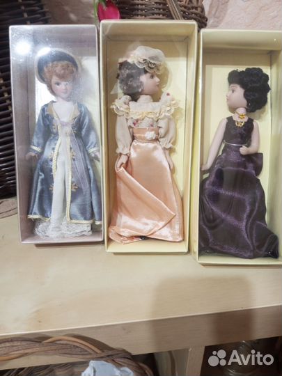 Кукла Дамы эпохи, фарфоровые
