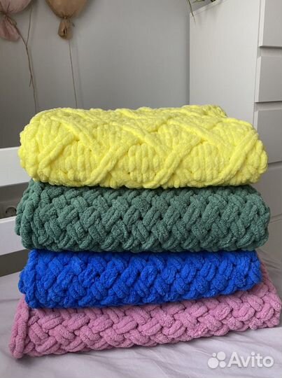 Плед детский на выписку плюшевый