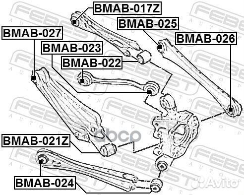 Сайлентблок тяги зад прав/лев bmab022 Febest