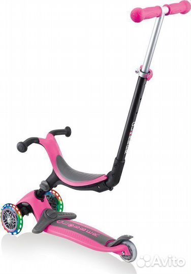 Самокат Globber GO UP foldable lights (2023) розов