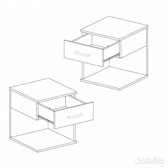 Тумба прикроватная с открытым низом