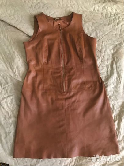 Massimo dutti платье кожа L